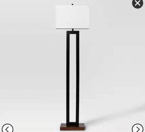 lot 55832 image: Weston Window Pane Floor Lamp Black - Project 62��