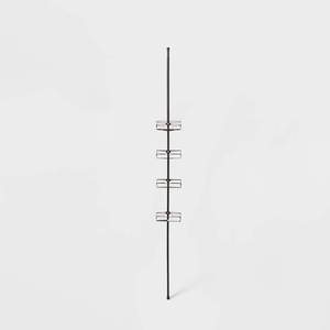 lot 55849 image: Steel Corner Tension Pole Caddy Matte Black - Made By Design