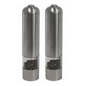 lot 55877 image: iTouchless Battery Powered Automatic Stainless Steel Pepper Mill and Salt Grinder