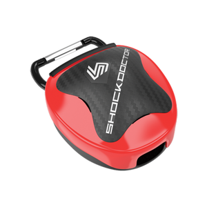 lot 55881 image: Shock Doctor 101 Anti-Microbial Mouthguard Case, OSFA , RED
