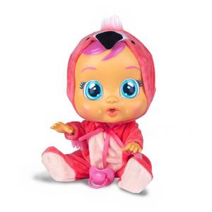 lot 55890 image: Cry Babies Fancy Baby Doll - Flamingo - works