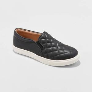 lot 55925 image: Womens Reese Quilted Sneakers - A New Day Black 9.5