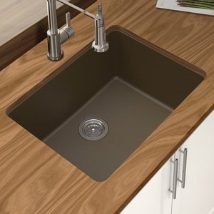 lot 55948 image: Winpro Granite Quartz 25 L x 18.5 W Single Bowl Undermount Kitchen Sink