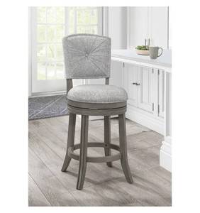 lot 55953 image: The Gray Barn Stone Vineyard Antique Grey Swivel Stool- Retail$187.99