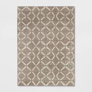 lot 68173 image: 5x7 Willards Geo Diamond Rug Tan - Threshold