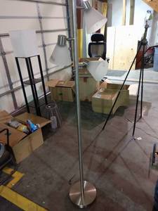 lot 68216 image: Silver Floor Lamp -As Is - Needs Power Cord