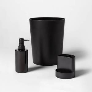 lot 68219 image: Bath Coordinates Bundle Black - Room Essentials