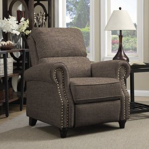 lot 68233 image: ProLounger Brown Linen Push Back Recliner Chair