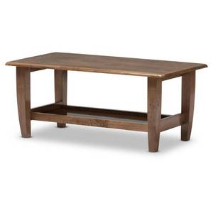 lot 68235 image: Pierce Mid - Century Modern Finished Coffee Table - Walnut Brown - Baxton Studio