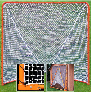 lot 68243 image: EZGoal Lacrosse Folding Goal, 6 x 6-Feet, Orange