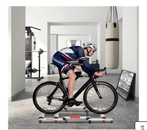 lot 68251 image: Bike Rollers Trainer Stand, Folding Adjustable Bicycle Trainer Indoor Home Cycling Training