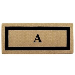 lot 68261 image: Heavy-duty Coir Single Black Picture Frame Monogrammed Doormat- Retail$96.99