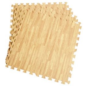 lot 68266 image: Set of 2 boxes - Soozier 72 Square Foot Puzzle Foam Protective Floor Interlocking Tile Mats - Wood