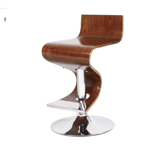 lot 68282 image: Strick & Bolton David Curved Wood Bar Stool