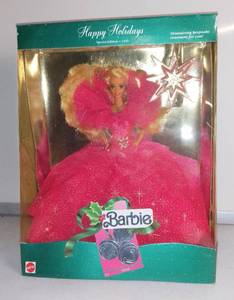 lot 4905 image: 1990 Special Edition Happy Holidays Barbie