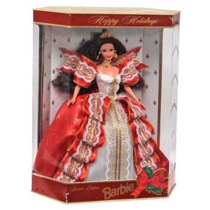 lot 4919 image: Happy Holidays Barbie Doll 10th Anniversary