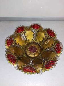 lot 4976 image: Vintage Goofus Glass Bowl