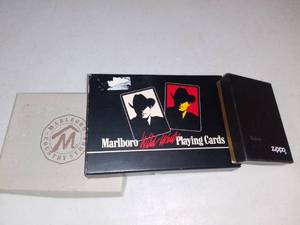 lot 4995 image: Lot Of 3 Marlboro Items Zippo, Playing Cards And Wallet