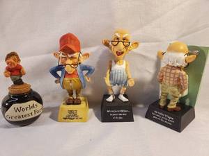 lot 5996 image: Lot of 4 Old Man Figurines.