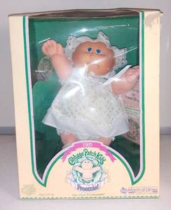 lot 6962 image: Vintage Cabbage Patch Kids Preemie in Box 1985
