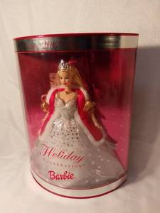 lot 7987 image: Holiday Celebration Barbie Doll 2001