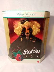 lot 7990 image: Happy Holidays Barbie Special Edition (1991) Vintage Doll