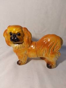lot 9933 image: Antique Chalk Peckinese Dog