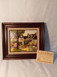 lot 9955 image: Home Galleries Original Oil Painting Framed with Certificate of Appraisal