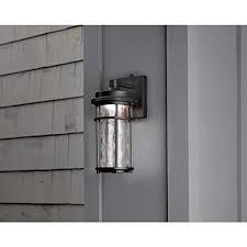 allen + roth Clear Spring 13.5-in H Black LED Outdoor Wall Light allen + roth Clear Spring 13.5-in H Black LED Outdoor Wall Light