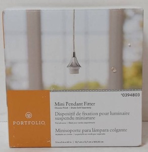lot 14 image: Chrome Mini Pendant Light For Your Custom Shade Portfolio