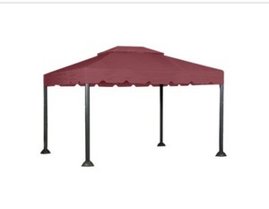 lot 27 image: Garden Winds Allen Roth Gazebo cover Nutmeg 10ft x 12 ft