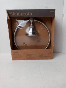 lot 31 image: Allen  Roth Jordon Towel Ring Model 1014581 silver