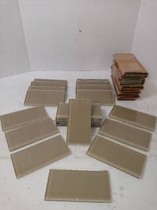 lot 71 image: American Olean Glass Wall Tile, Color - Tan