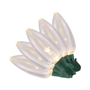 lot 79 image: Home Accents Holiday 50-Light C9 Transparent Warm White Ultra Bright LED String Light Set