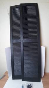 lot 88 image: Vantage Black Shutters 1 pair 14.5W x 64L