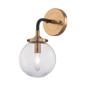 lot 231 image: Home Decorators Collection 1-Light Matte Black and Antique Gold Wall Sconce