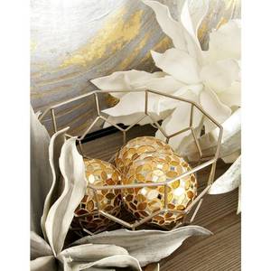 lot 234 image: Set Of 4 Fabulously Designed Pvc Glass Gold Mosaic Orb
