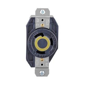 lot 252 image: Leviton 30 Amp 125-Volt 3-Wire Locking Single Outlet, Black