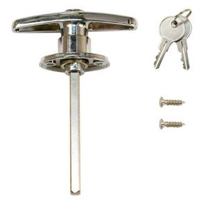 lot 258 image: Everbilt 516 in. x 4 inch Square-Shaft Locking T-Handle with Key, 503 425