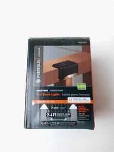 lot 272 image: Set Of 6 Portfolio Landscape 7-lumen Solar Led Deck Lights Black Finish 0688484