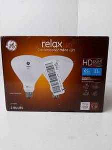 lot 273 image: Relax LED comfortable soft white light 65w replacement 11w dimmable