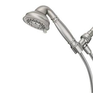 lot 277 image: MOEN Brecklyn 8-Spray 4 in. Single Tub Wall Mount Handheld Adjustable Shower Head in Spot Resist Brushed Nickel