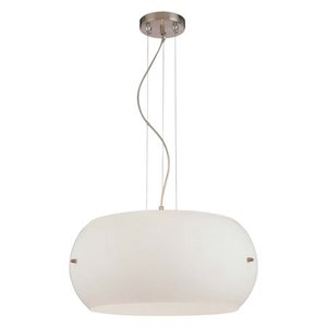 lot 146 image: George Kovacs by Minka P584-084 3-Light Pendant - Brushed Nickel - 19.5W in.