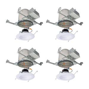 lot 165 image: Halo LT 6 in. New Construction IC Housing and Dimmable White Integrated LED Recessed Ceiling Light Retrofit Kit (2-Pack Only)