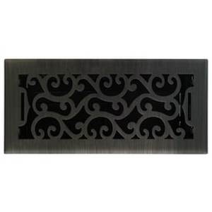 lot 170 image: Accord AMFRRBC410 Charleston Floor Register, 4-Inch x 10-Inch(Duct Opening Measurements), Dark Oil-Rubbed