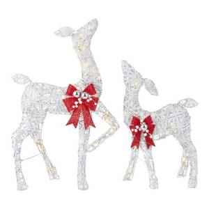 lot 176 image: Home Accents Holiday 2-Piece Polar Wishes White LED Deer