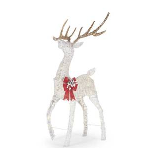 lot 210 image: Home Accents Holiday 4.5 ft Polar WIshes LED Deer with Bow