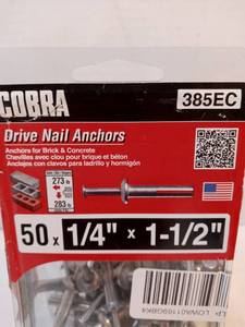 lot 211 image: Drive Nail Anchors 50 x 14 x 1-12