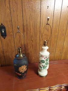 lot 6074 image: (2) Lamps - Includes 2 Shades But May Not Be Original