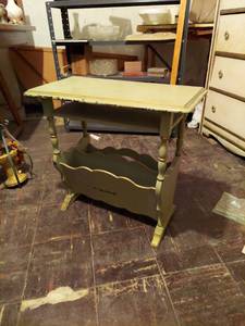 lot 6318 image: Green Magazine Rack End Table